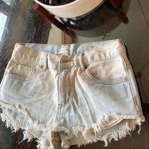 White Wash Jean Shorts!